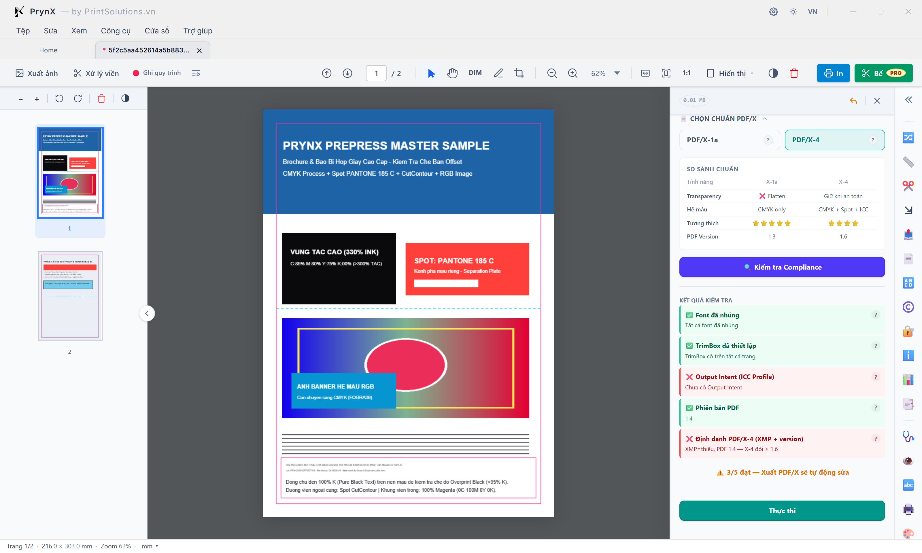 Công cụ Xuất PDF/X Chuẩn (ISO 15930): Bảng So sánh PDF/X-1a vs PDF/X-4, Kiểm tra Compliance 5 Tiêu chí & Tự động Chuẩn hóa