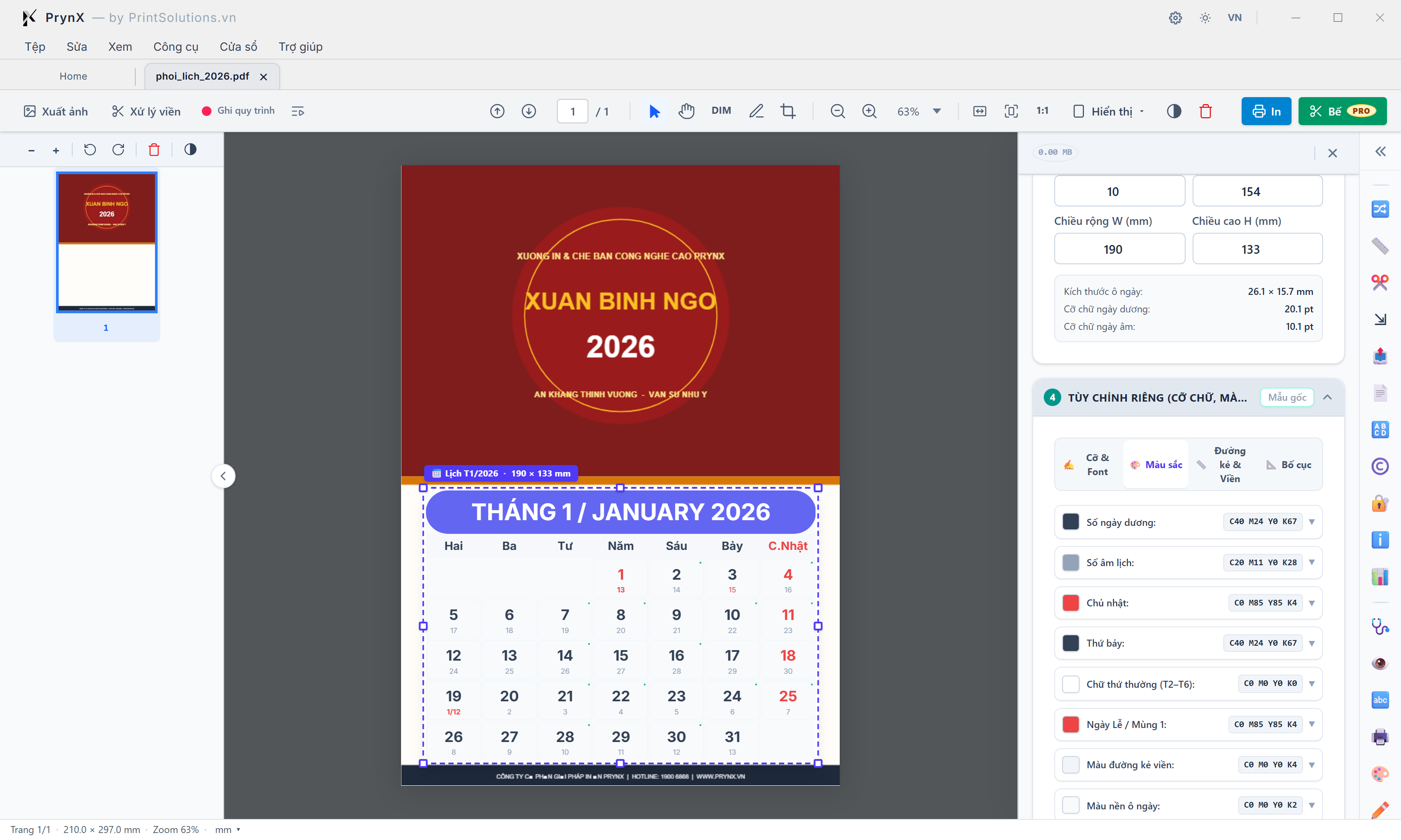 Bước 3 (Tọa độ X/Y/W/H & Thông số tự động tính) và Bước 4 (4 Tab Tùy chỉnh riêng & Bảng chọn màu in CMYK 8 thành phần)